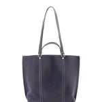 Borsa a spalla unisex in vera pelle Made in Italy 4610-BLU Alessia Firenze