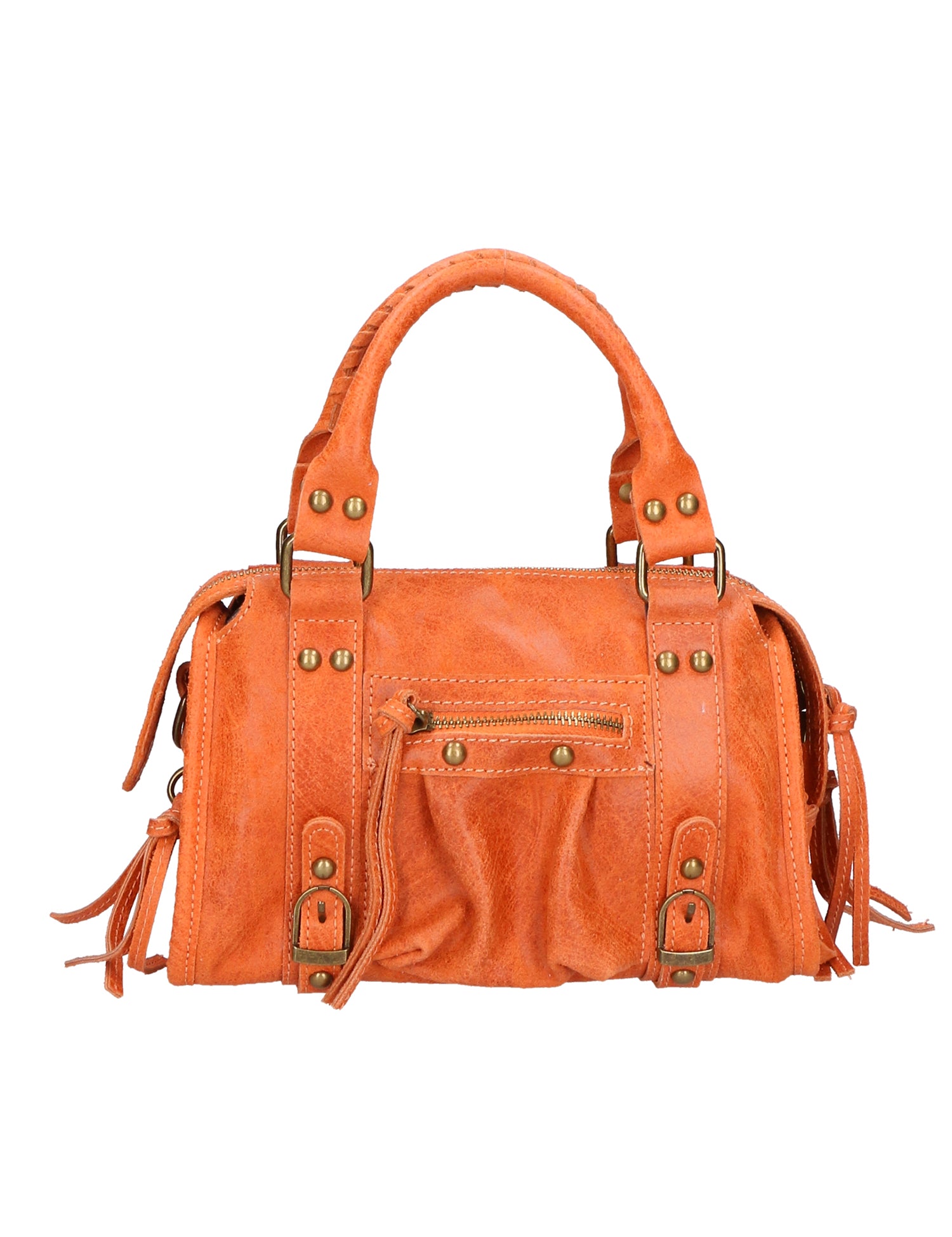 Erisia Borsa a spalla da donna Vera pelle 06091-ARANCIONE Gave Lux
