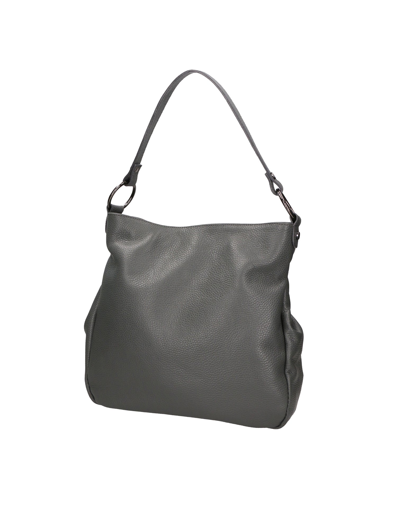 Bea Borsa a spalla da donna 100% pelle 05710-D27 GRIGIO SCURO DARK GREY Gave Lux