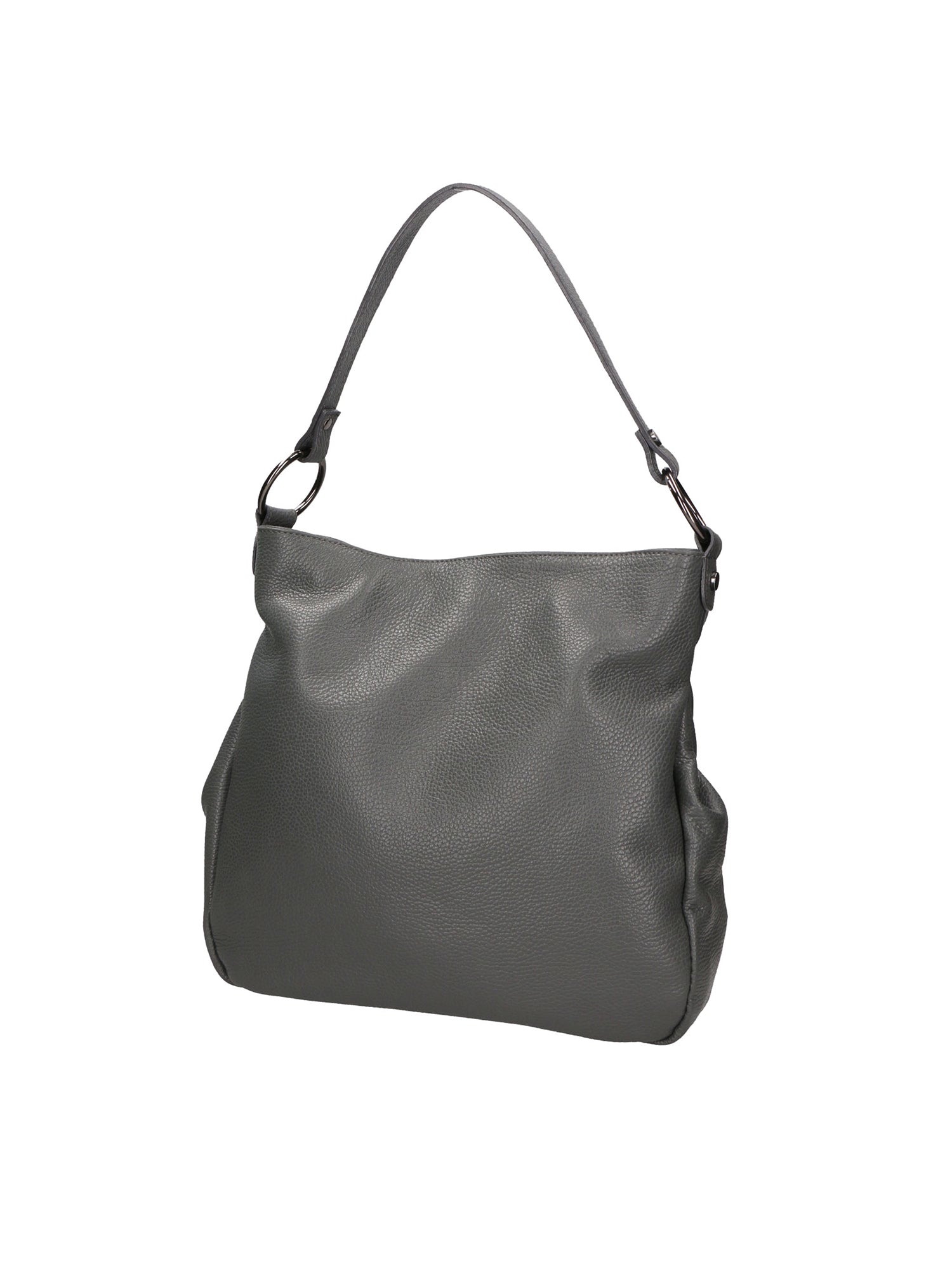 Bea Borsa a spalla da donna 100% pelle 05710-D27 GRIGIO SCURO DARK GREY Gave Lux