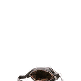 Borsa a spalla unisex in vera pelle 100% cotone 4603-NERO Alessia Firenze
