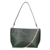 Lorelei Borsa a spalla da donna Vera pelle croco 06498-017 VERDE BOTTIGLIA Gave Lux