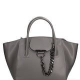 Borsa a mano da donna 100% vera pelle JR-W-1101LBX-D. GREY-CDF John Richmond