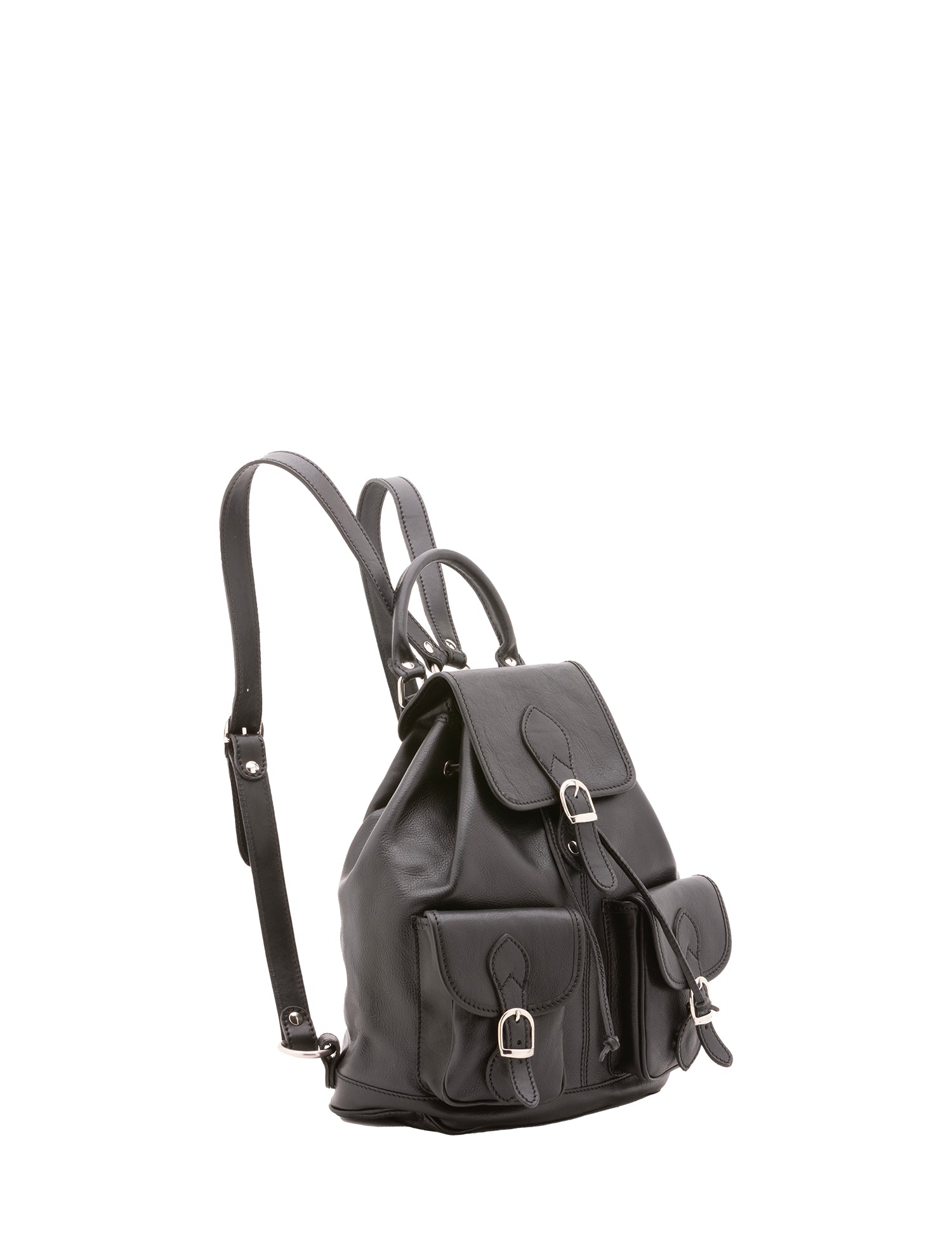 Zaino in vera pelle unisex Made in Italy 4030-NERO Alessia Firenze