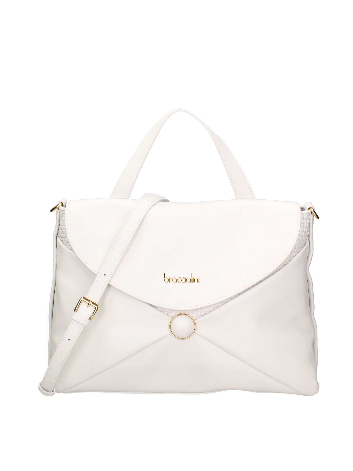 Edera Ultra Borsa a mano da donna 100% pelle B17202-BIANCO Braccialini