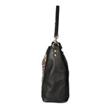 Asia Borsa a spalla da donna Vera pelle 05475-LEO BIANCO NERO 028 Gave Lux