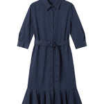 Vestito in Cotone Blu Scuro