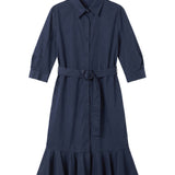 Vestito in Cotone Blu Scuro