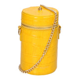 Borsa a spalla da donna Vera pelle coccodrillo MYB-7023-SS-GIALLO My Best Bag