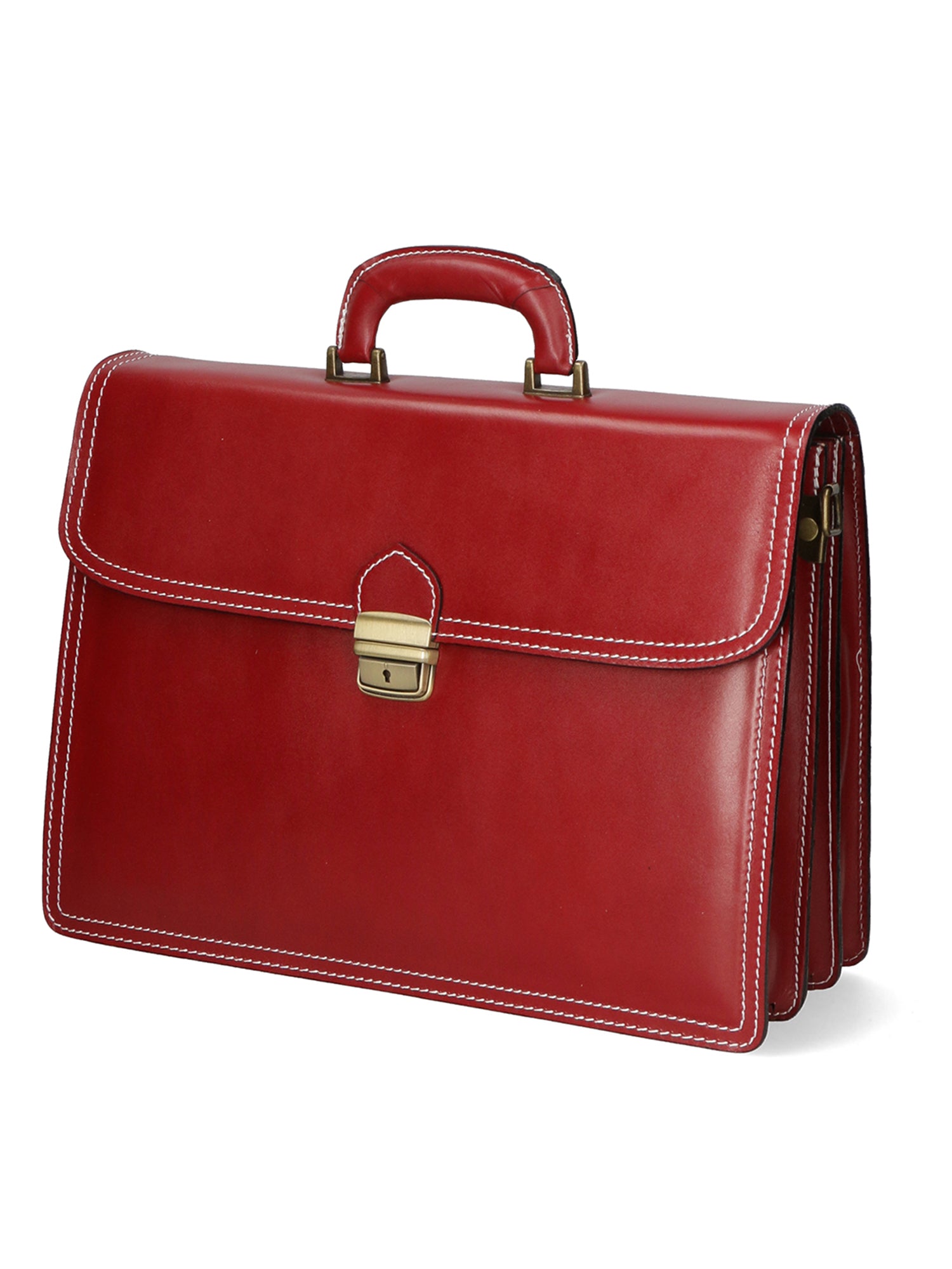 Cesare Borsa da lavoro uomo Vera pelle 7002-ROSSO Gave Lux