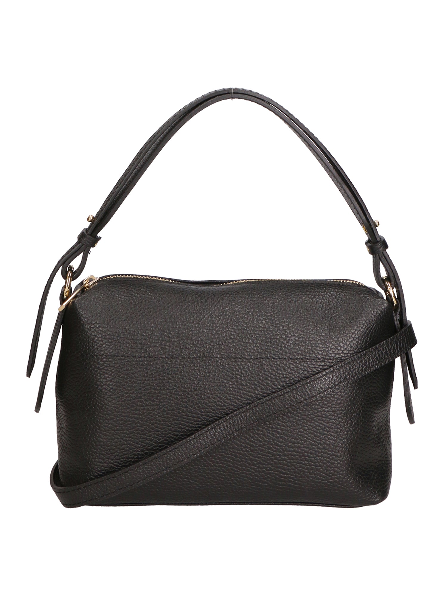 Vivienne Borsa a spalla da donna Vera pelle 06674-D28 NERO + D28 NERO Gave Lux