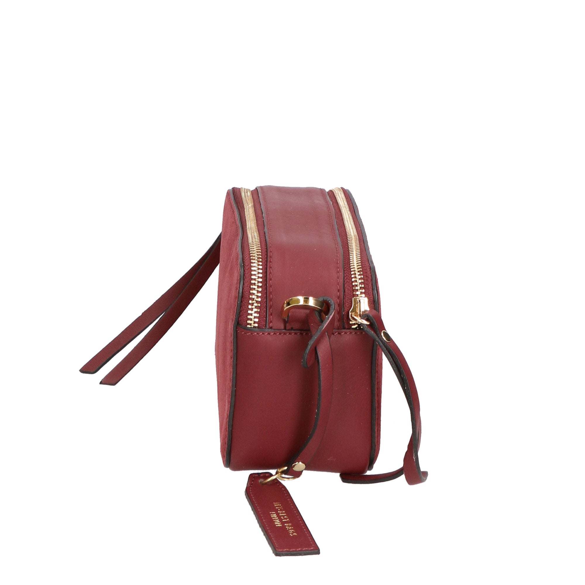 Borsa a tracolla da donna Vera pelle e suede MYB-6019-FW-04121 BORDO My Best Bag