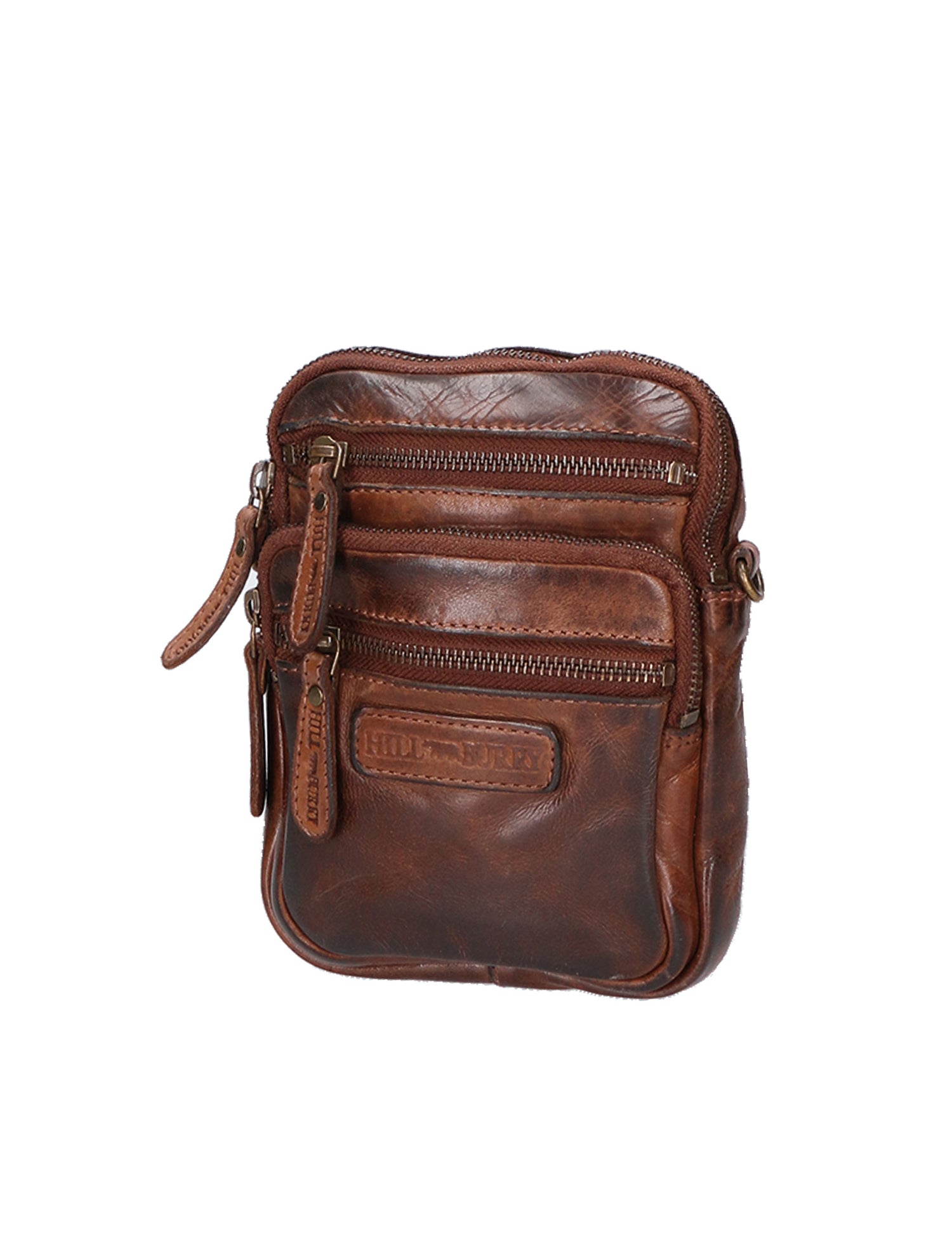 Borsa a tracolla da uomo Vera pelle RFID HILB-3192W-T.MORO Hill Burry