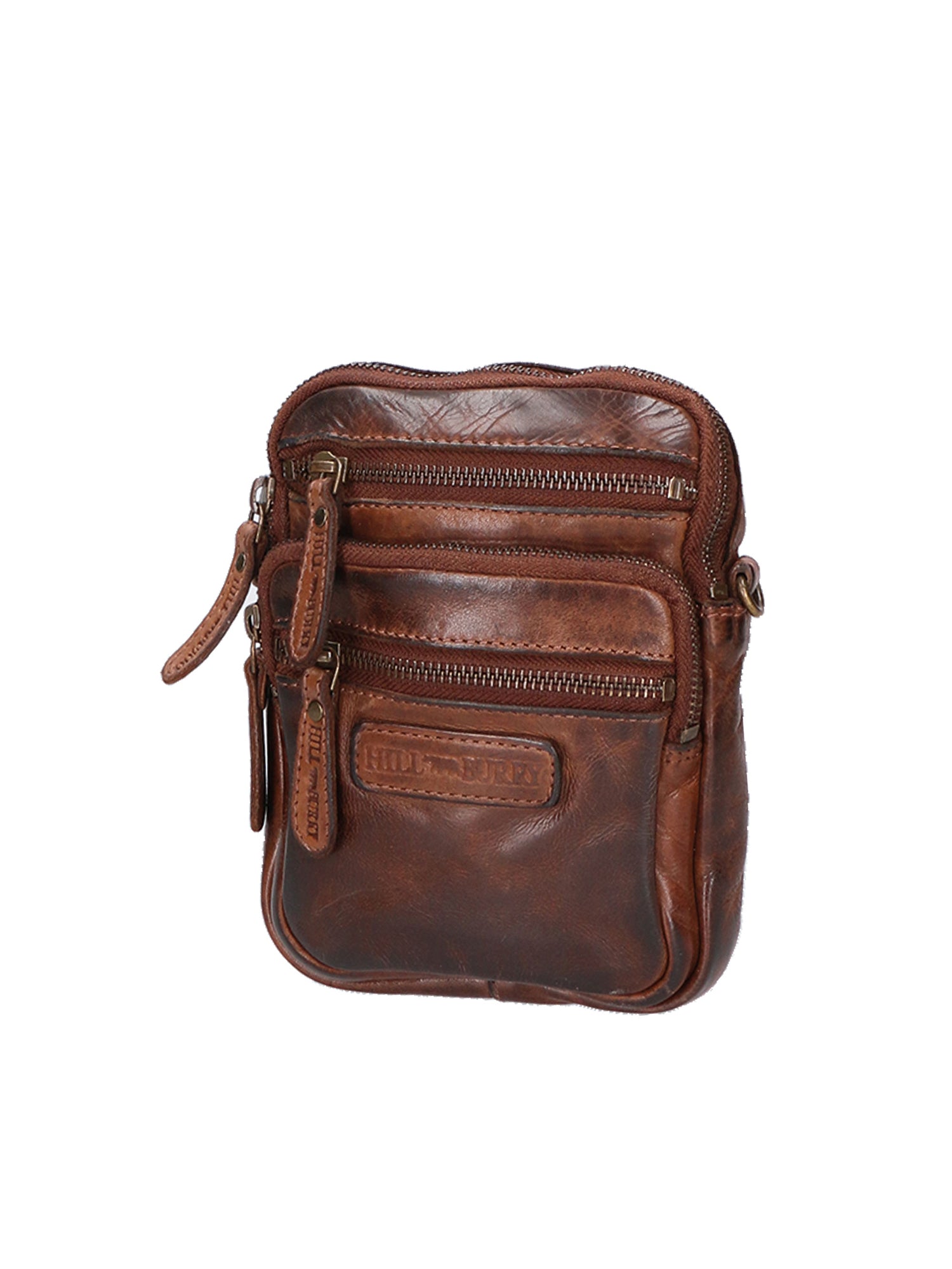 Borsa a tracolla da uomo Vera pelle RFID HILB-3192W-T.MORO Hill Burry