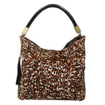 Arya Borsa a spalla da donna Vera pelle 05474-LEO BIANCO NERO 028 Gave Lux