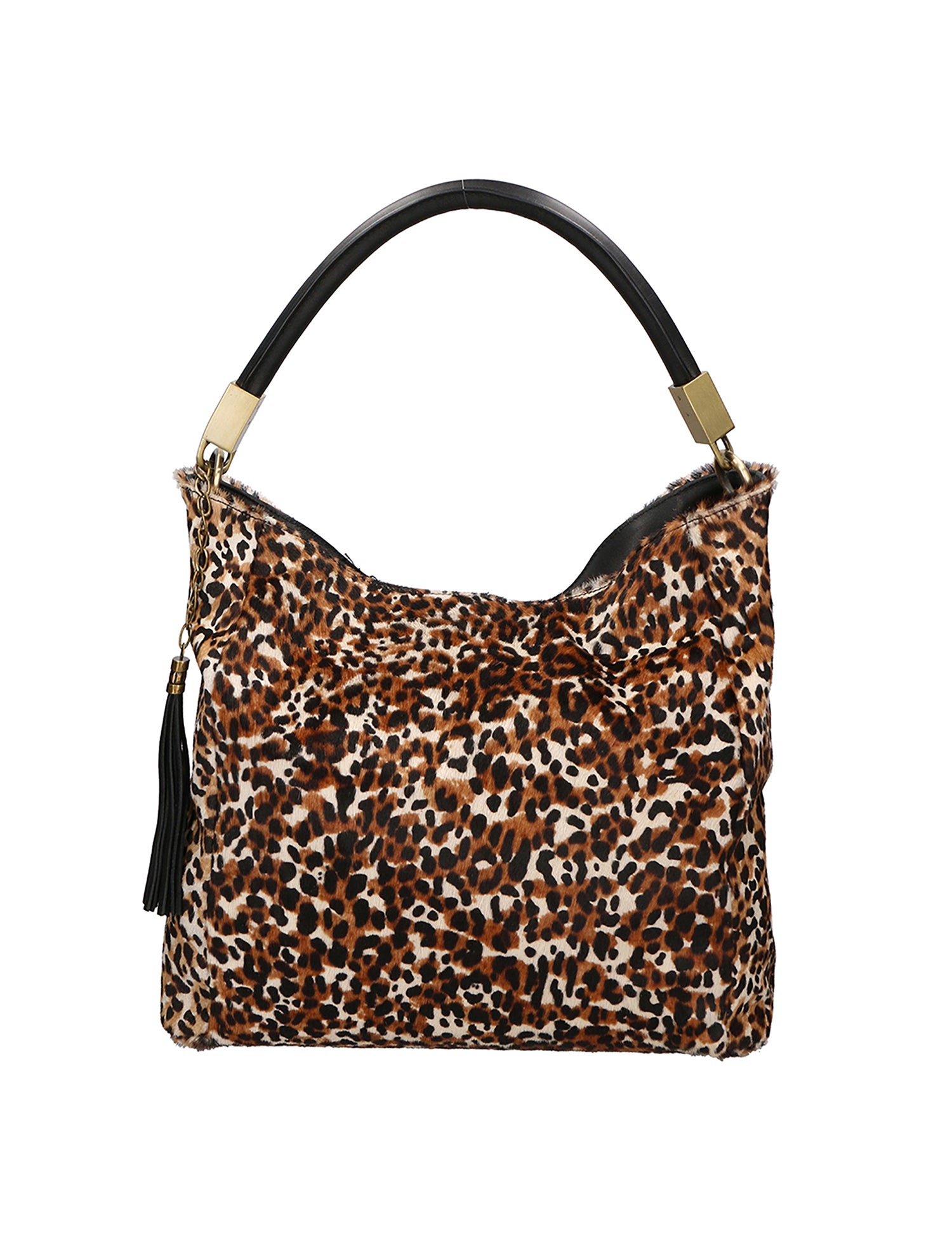 Arya Borsa a spalla da donna Vera pelle 05474-LEO BIANCO NERO 028 Gave Lux