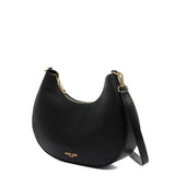Borsa a spalla da donna 100% poliuretano LAILA-MACRO-BLACK-BRUSH GOLD Marc Ellis