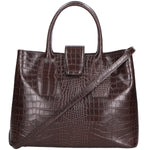 Letizia Borsa a mano da donna Pelle stampata croco 06542-T.MORO Gave Lux