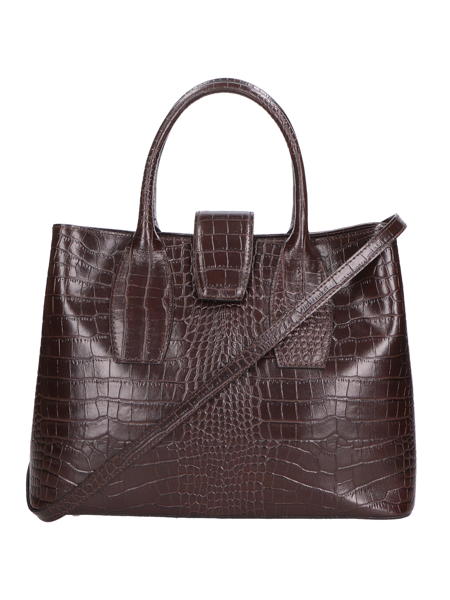 Letizia Borsa a mano da donna Pelle stampata croco 06542-T.MORO Gave Lux