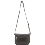 Borsa a tracolla da donna 100% vera pelle 4582-NERO Alessia Firenze