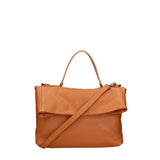 Umwandelbare Umhängetasche in einen Rucksack für Damen aus echtem Leder. Made in Italy 34x21x12 cm