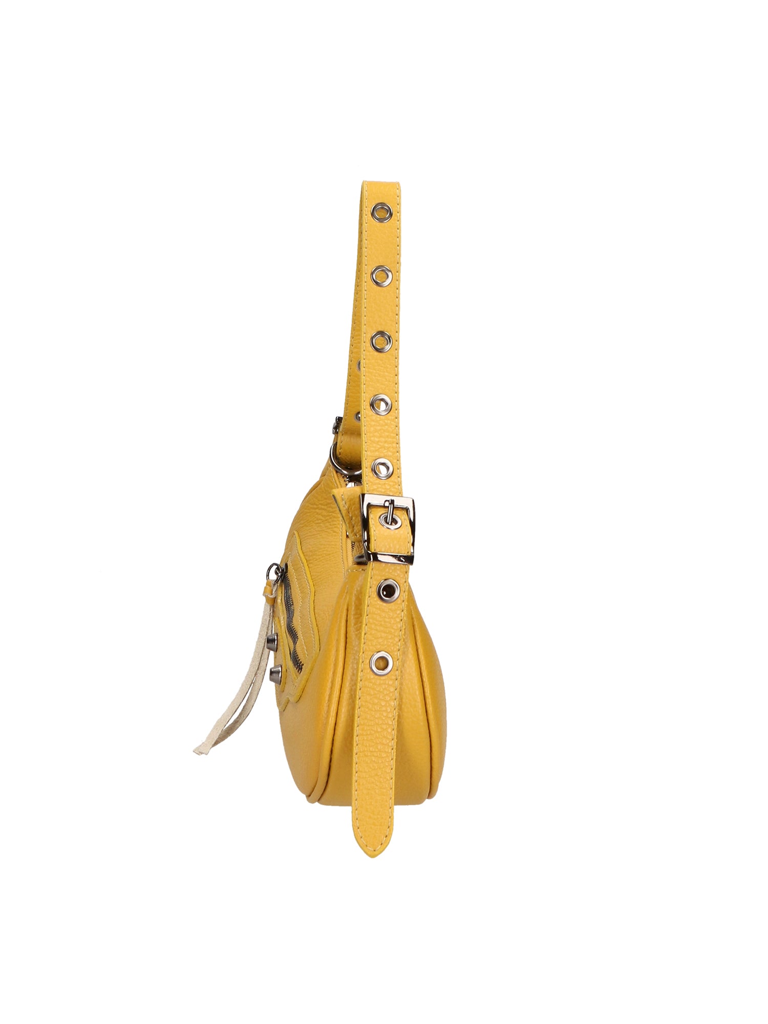 Galatea Borsa a spalla da donna Vera pelle 05708-D04 GIALLO YELLOW Gave Lux