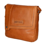 Borsa a tracolla uomo in vera pelle RFID HILB-3336-CUOIO Hill Burry