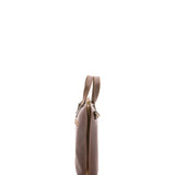 Borsa a mano unisex in vera pelle 100% cotone 4453-TESTA DI MORO Alessia Firenze