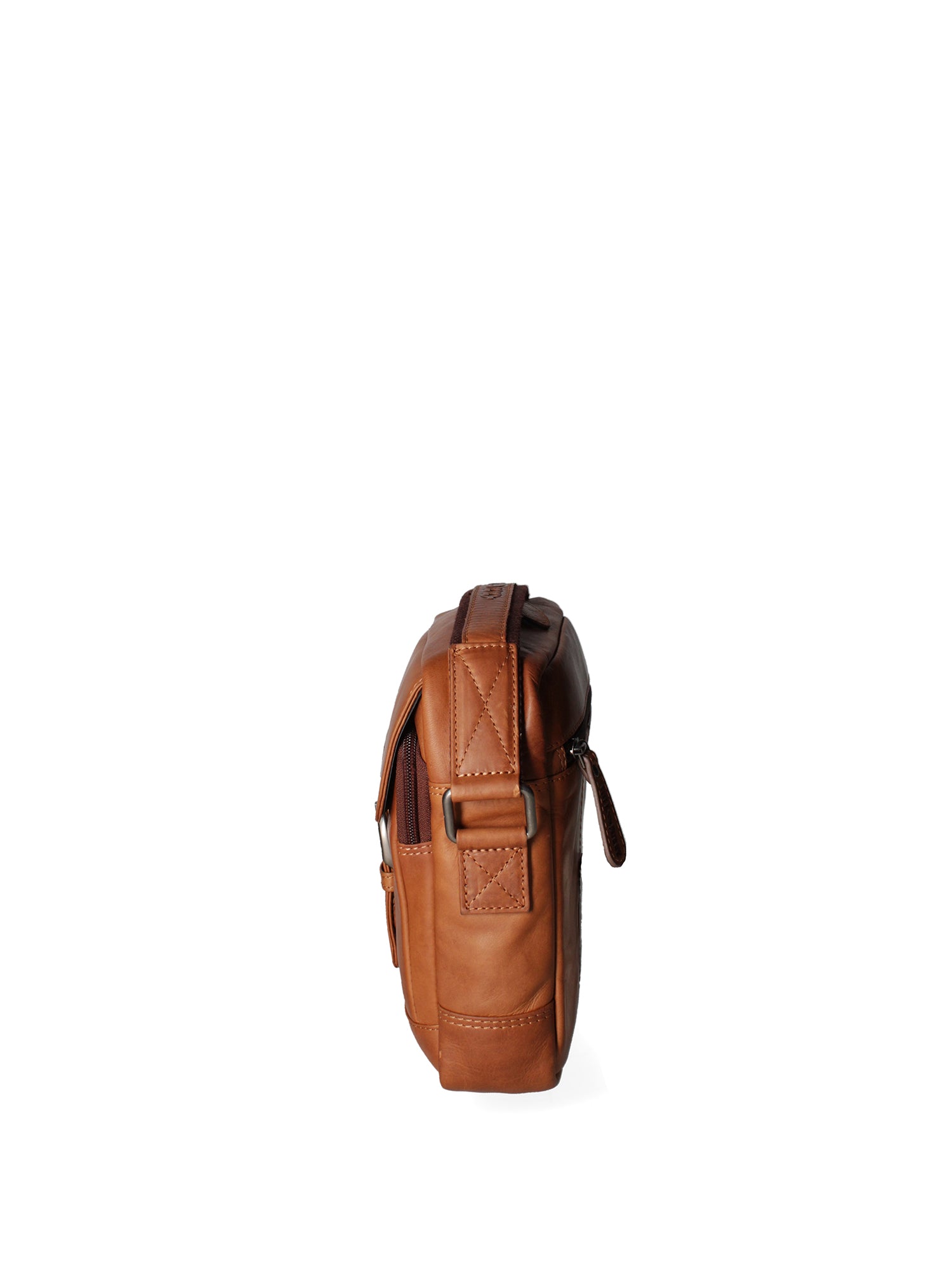 Borsa a tracolla da uomo 100% vera pelle HILB-HT06-CUOIO Hill Burry