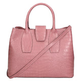 Letizia Borsa a mano da donna Pelle stampata croco 06542-ROSA ANTICO Gave Lux