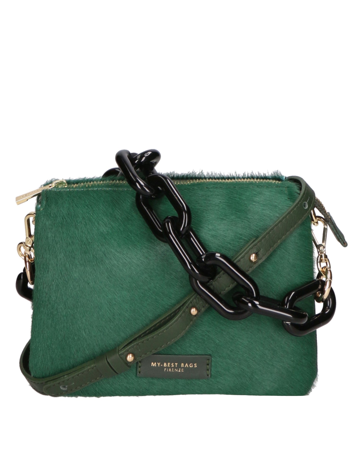 Borsa a spalla da donna Vera pelle di cavallino MYB-8021-FW-FORESTA My Best Bag
