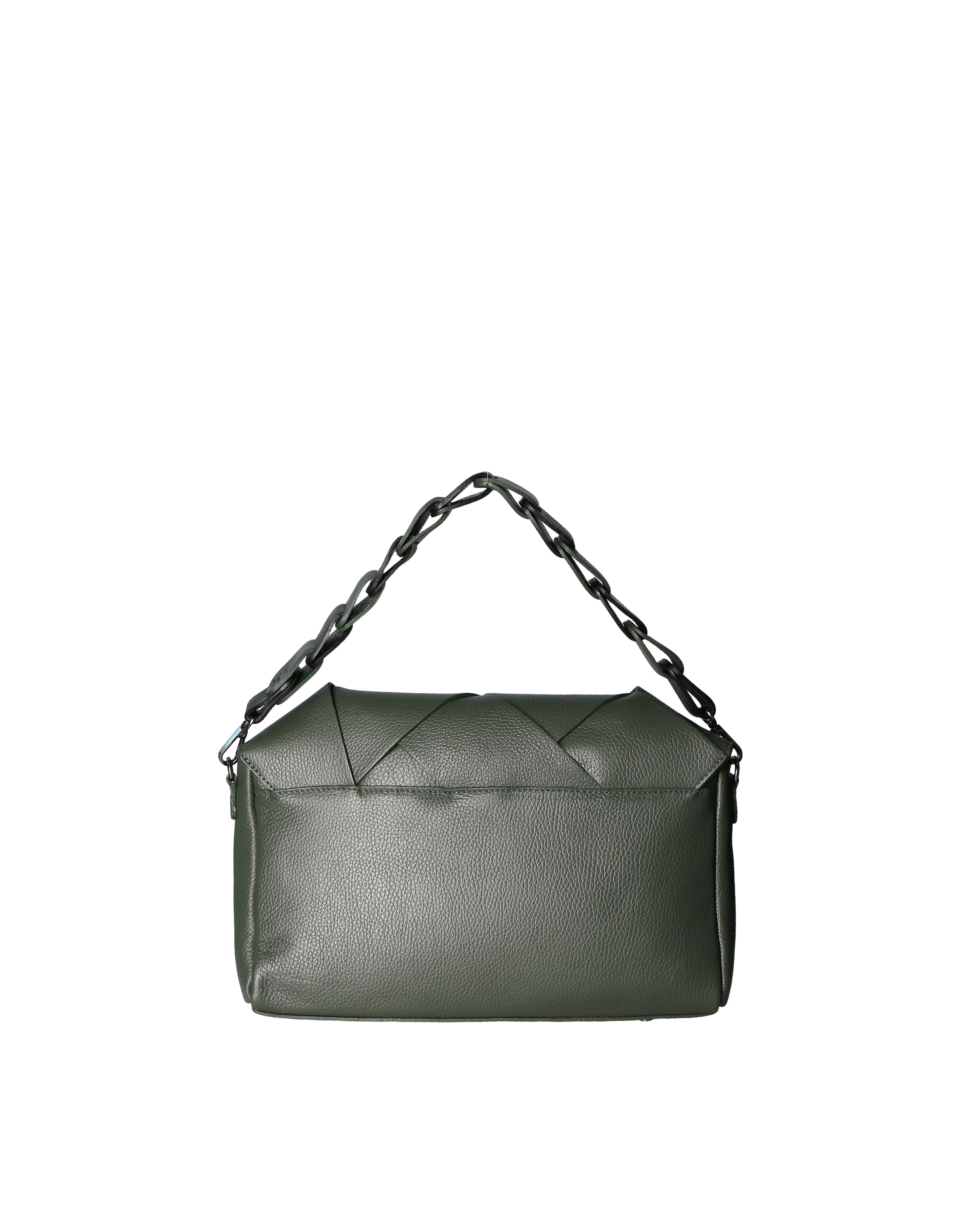 Valenza Ultra Borsa a spalla da donna Vera pelle 04155-D14 VERDE SCURO Chiara Ferretti