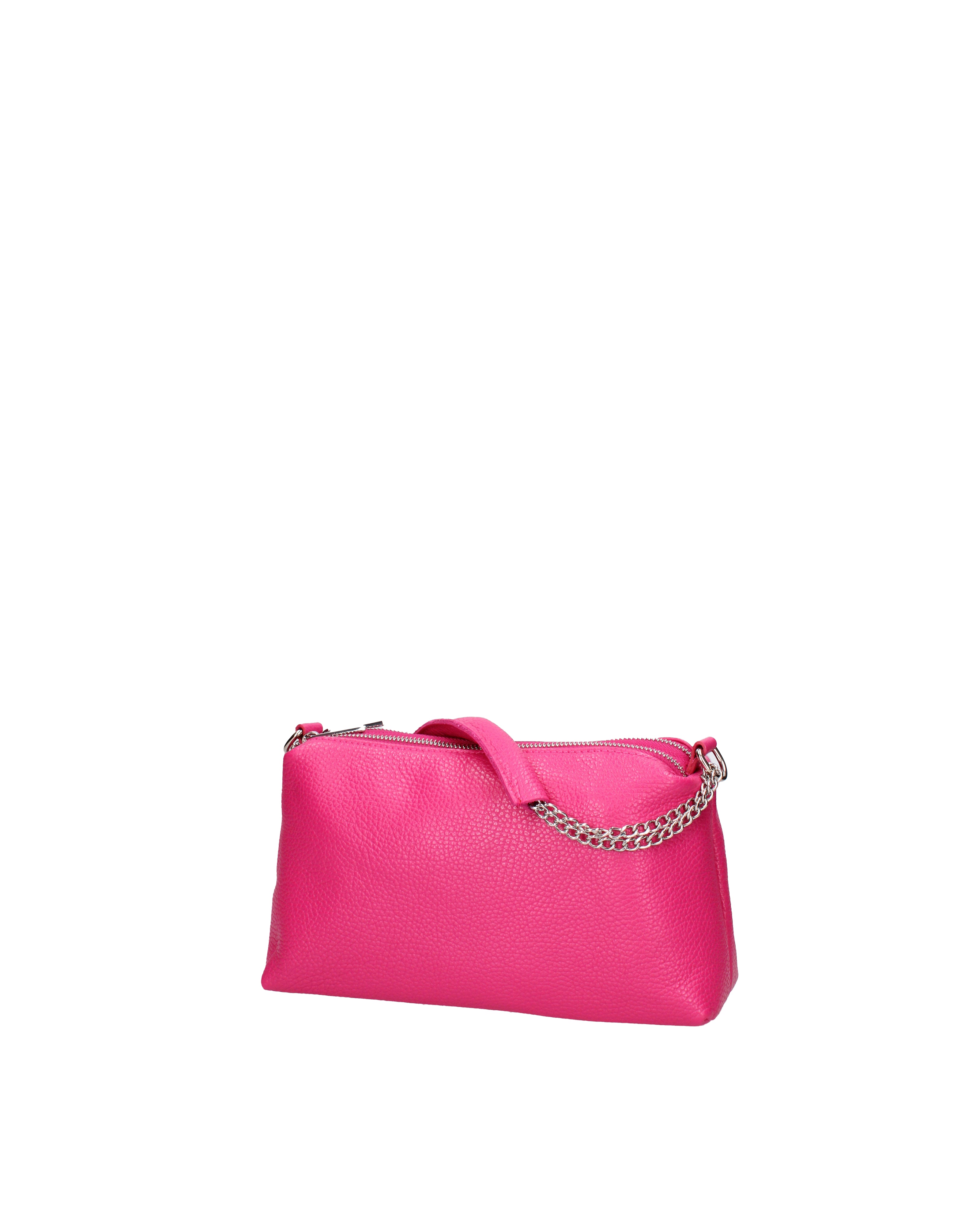 Borsa a spalla da donna Vera pelle 07141-D02 FUXIA Viola Castellani