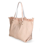 Agnese Borsa Shopper da donna Cotone e pelle 04649-D13 ROSA PINK Gave Lux