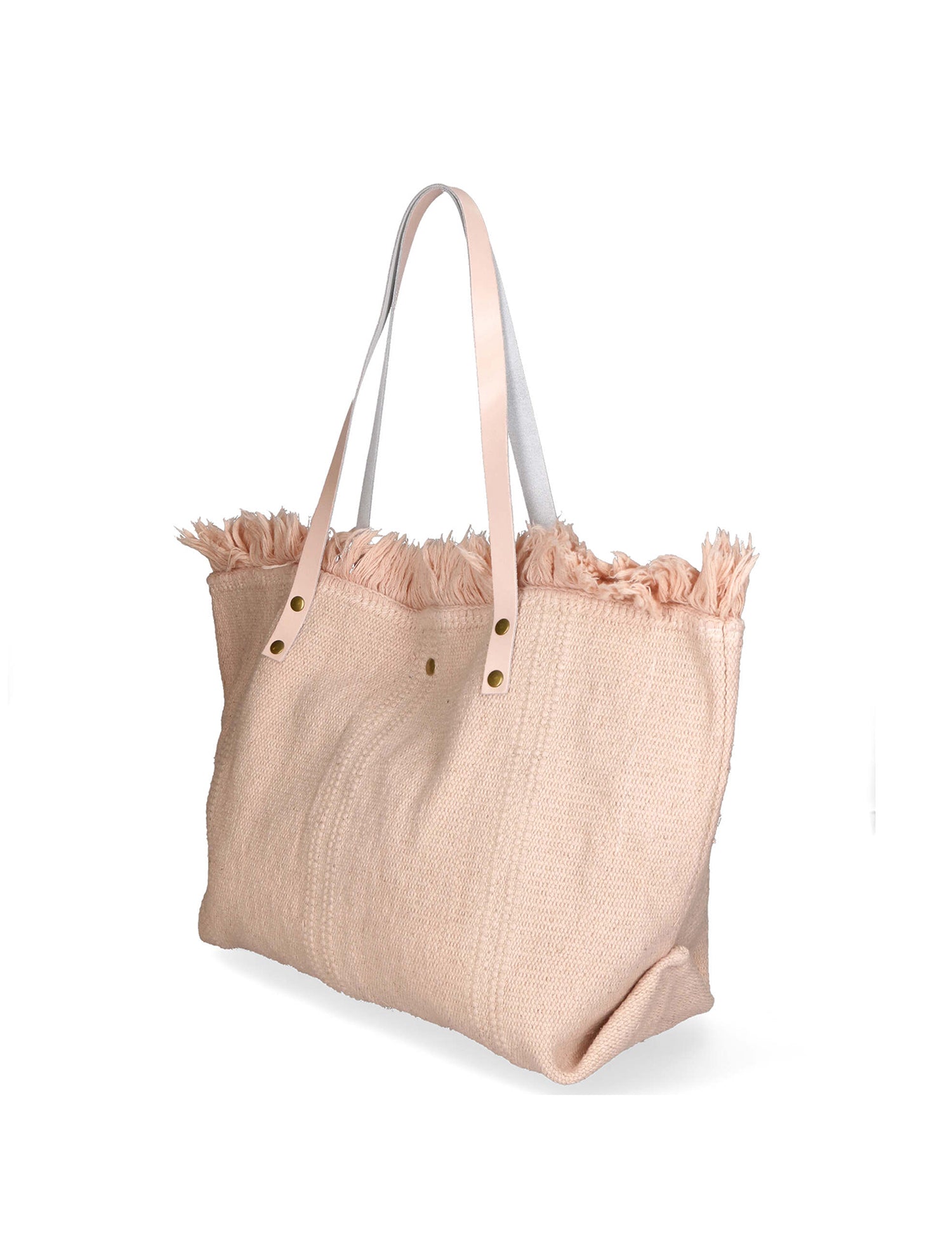 Agnese Borsa Shopper da donna Cotone e pelle 04649-D13 ROSA PINK Gave Lux