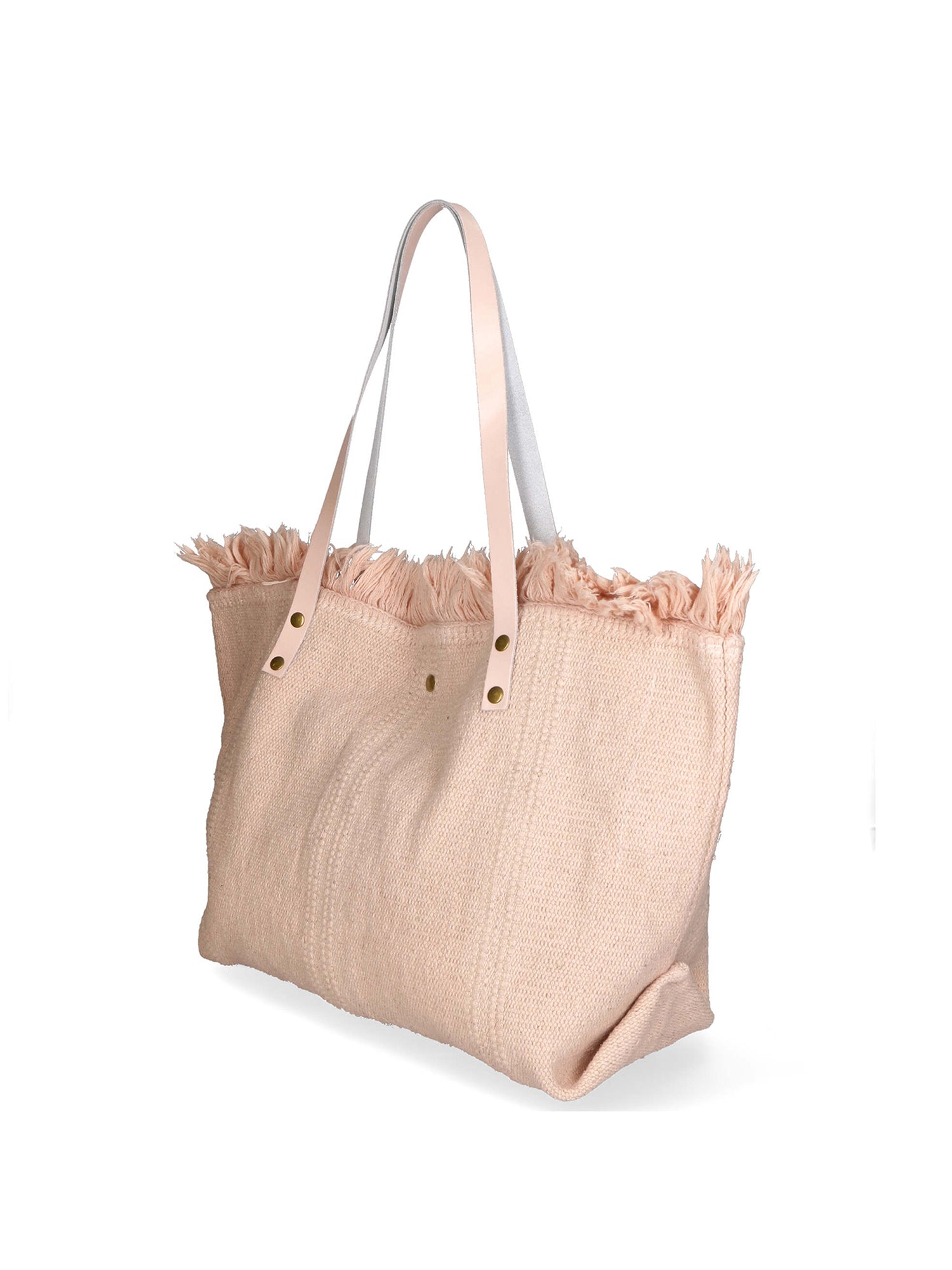 Agnese Borsa Shopper da donna Cotone e pelle 04649-D13 ROSA PINK Gave Lux