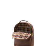 Zaino unisex in vera pelle Made in Italy 100% cotone 4048-TESTA DI MORO Alessia Firenze