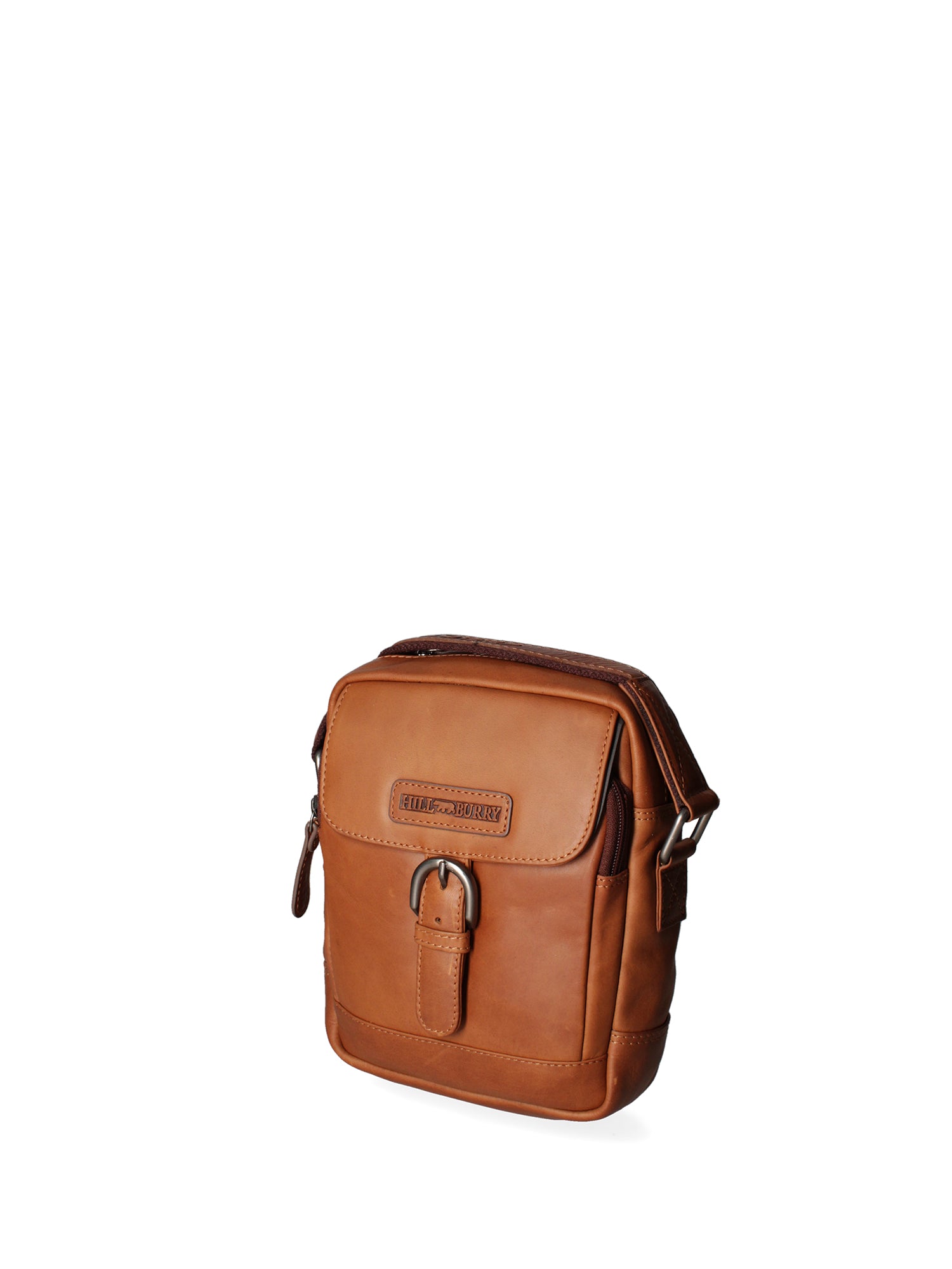 Borsa a tracolla da uomo 100% vera pelle HILB-HT06-CUOIO Hill Burry
