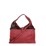 Edera Elite Borsa a spalla da donna Vera pelle LK0247-BORDEAUX Gave Lux