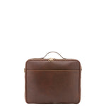 Borsa a mano unisex in vera pelle Made in Italy 4542-TESTA DI MORO Alessia Firenze