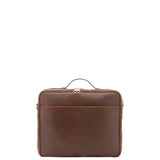 Borsa a mano unisex in vera pelle Made in Italy 4542-TESTA DI MORO Alessia Firenze