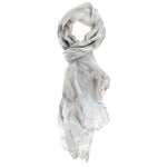 Tonia L2040-BIANCO Foulard unisex Cotone e Seta Gave Lux