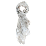 Tonia L2040-BIANCO Foulard unisex Cotone e Seta Gave Lux