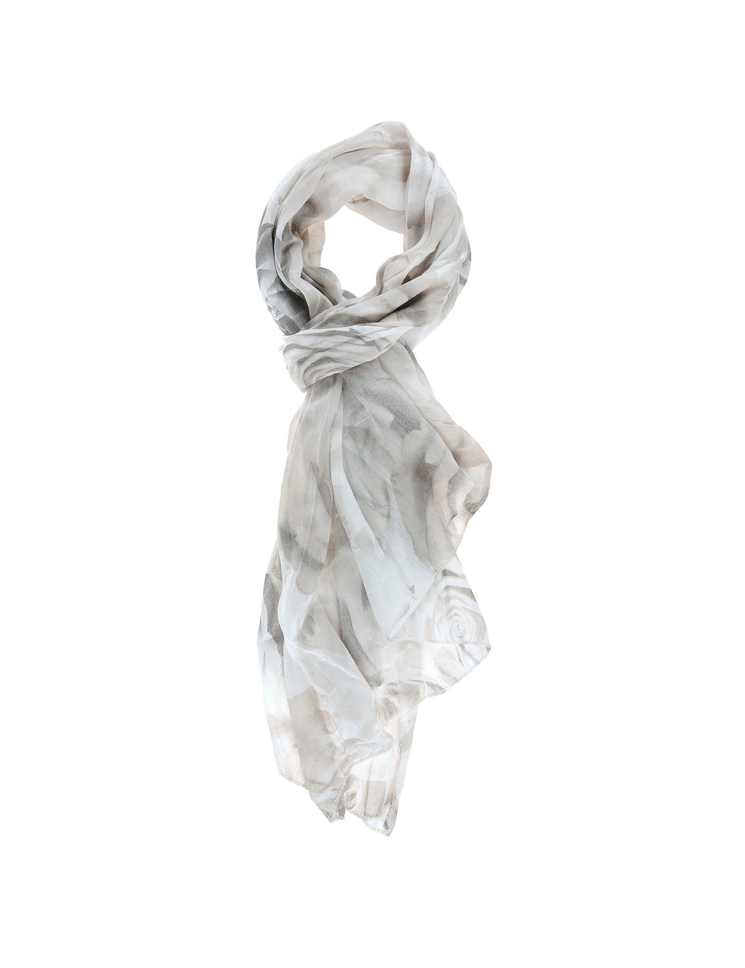 Tonia L2040-BIANCO Foulard unisex Cotone e Seta Gave Lux