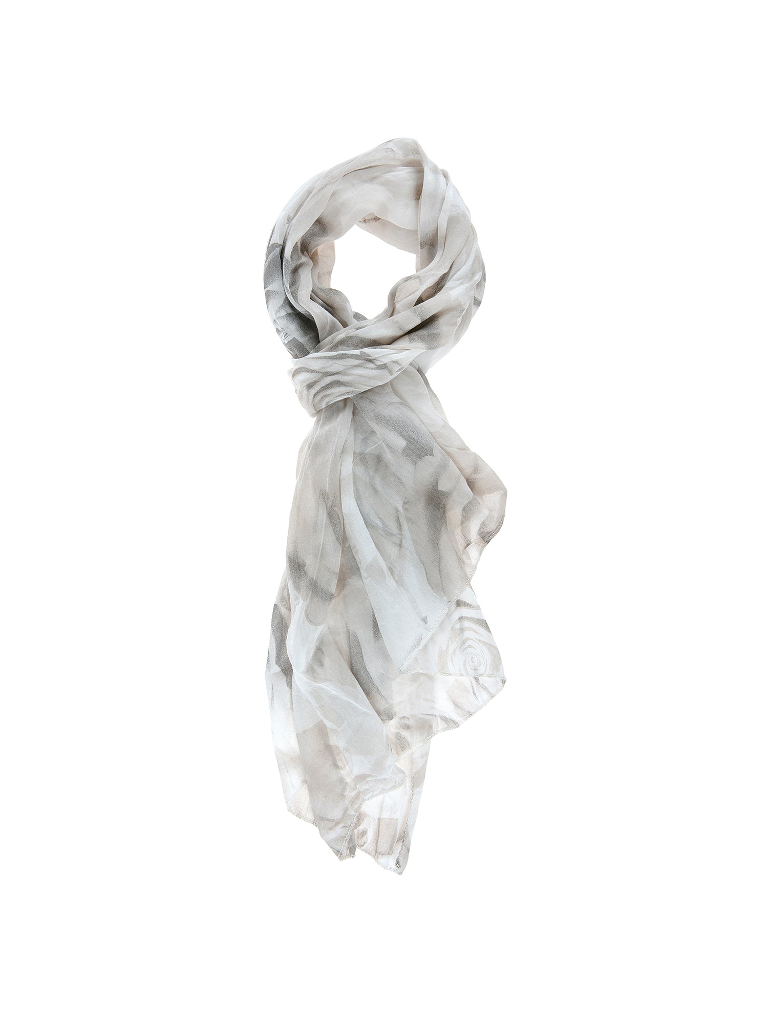 Tonia L2040-BIANCO Foulard unisex Cotone e Seta Gave Lux