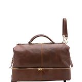 Borsa da viaggio unisex in vera pelle Made in Italy 4084-TESTA DI MORO Alessia Firenze