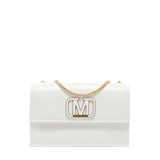 Borsa a mano da donna 100% Pvc FLAT SUPERMEE M-WHITE + GOLD Marc Ellis