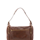 Borsa da viaggio unisex in vera pelle 100% cotone 4037-TESTA DI MORO Alessia Firenze