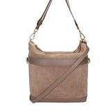 Vera pelle 04163-L134 TAUPE SCURO +SC11 TAUPE SCURO Borsa a spalla da donna Elowen Ultra Chiara Ferretti