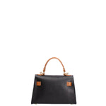 Borsa a mano da donna 100% vera pelle 07221-D28 NERO+D44 CUOIO Roberta Rossi